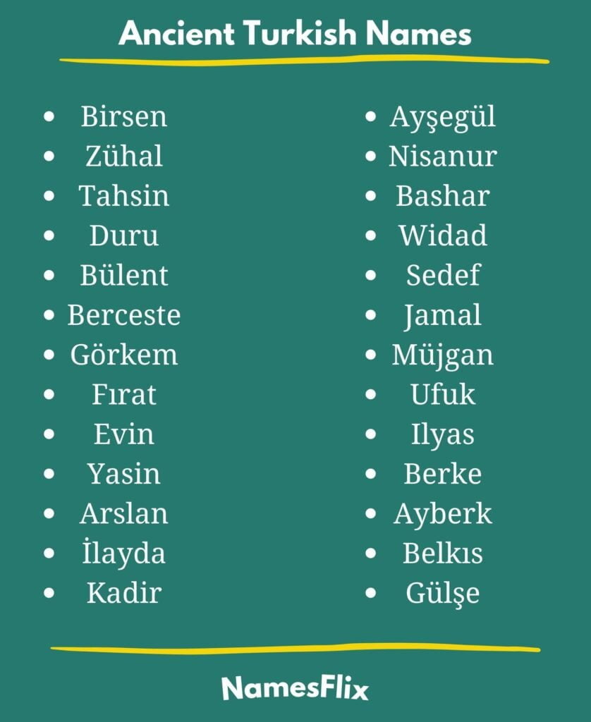 Ancient Turkish Names