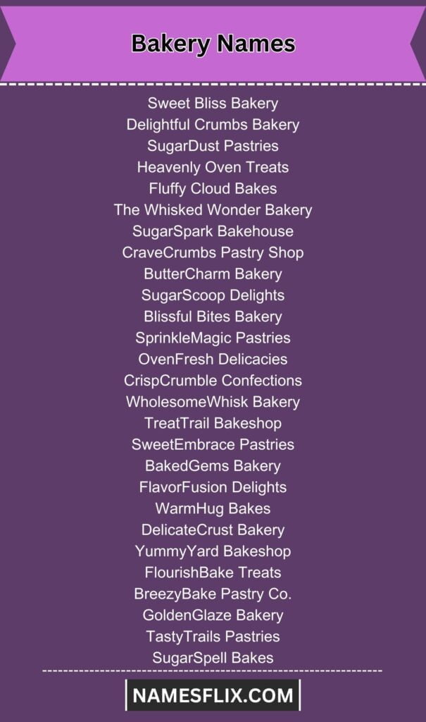 Bakery Names