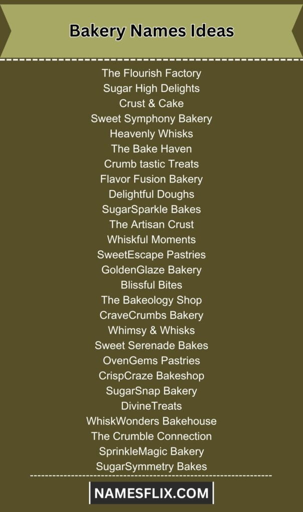 Bakery Names Ideas