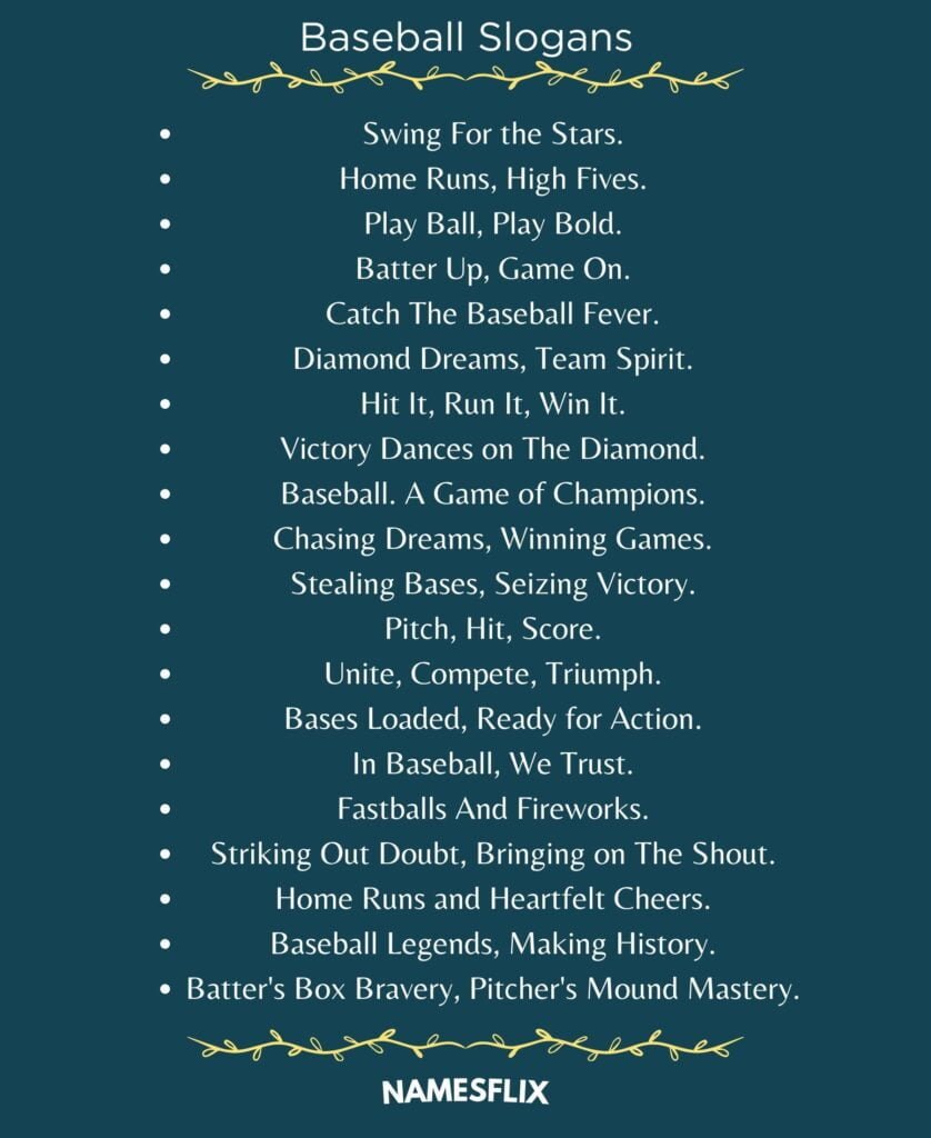 Baseball Slogans