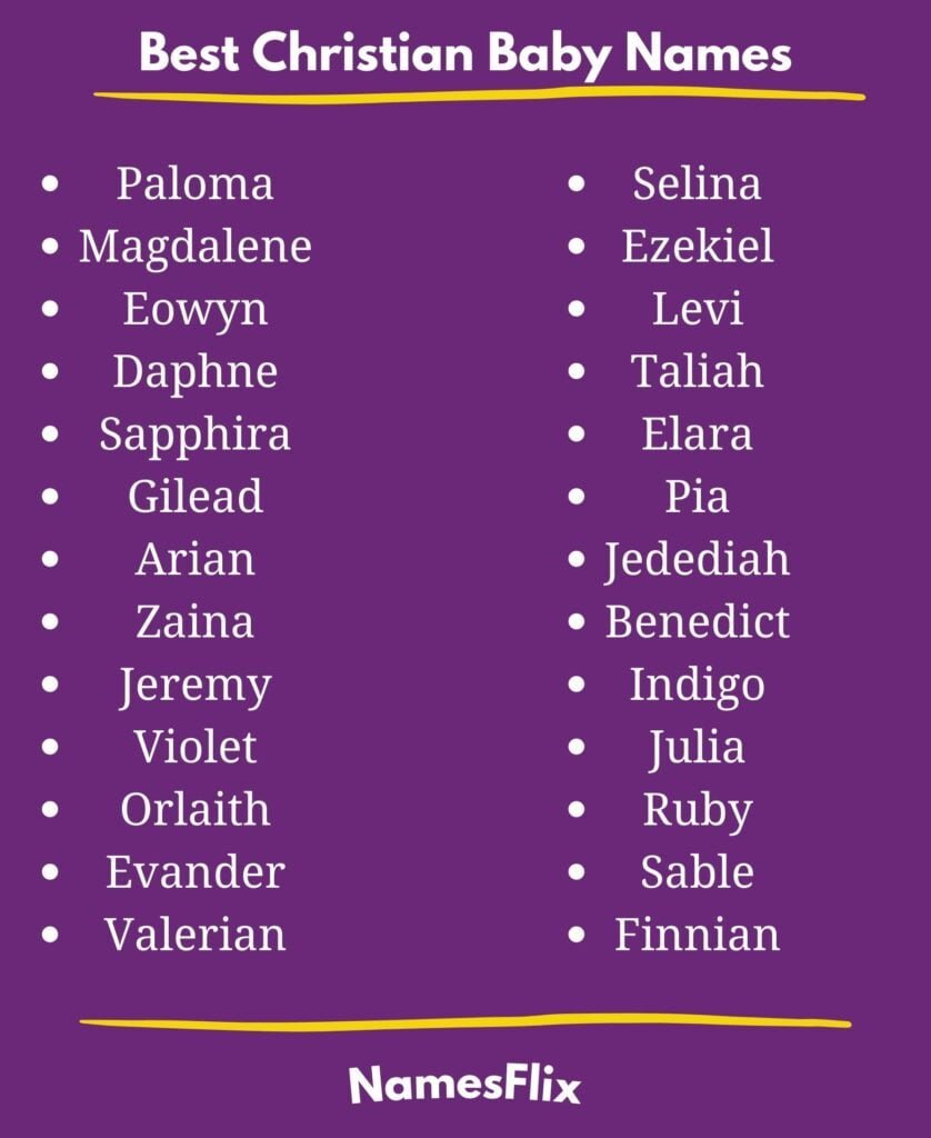 Best Christian Baby Names