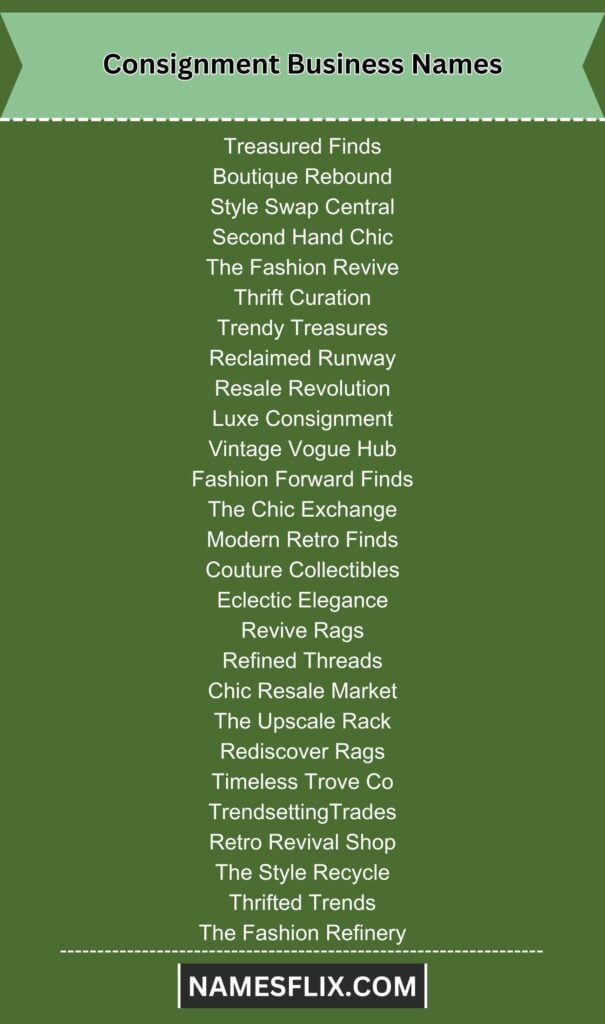 Consignment Business Names