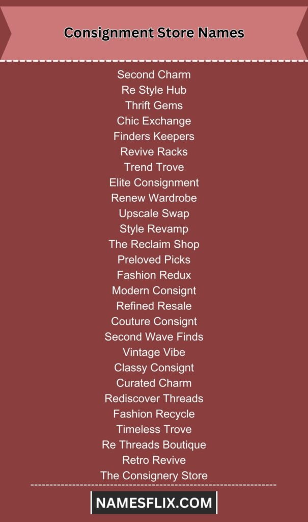 Consignment Store Names