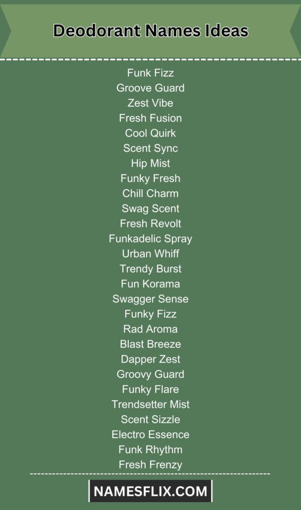 Deodorant Brand Names Ideas
