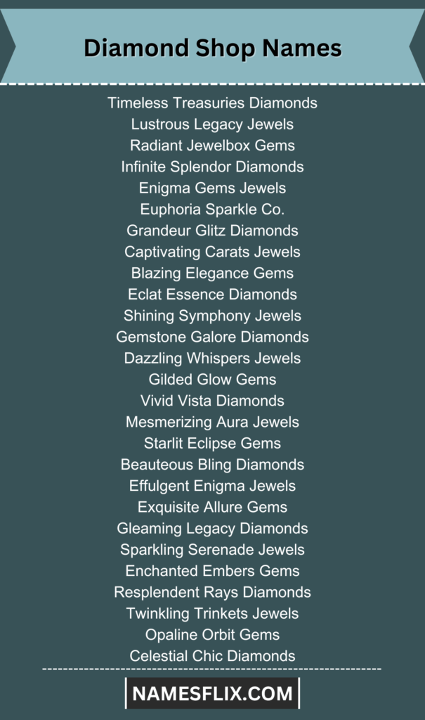 Diamond Shop Names
