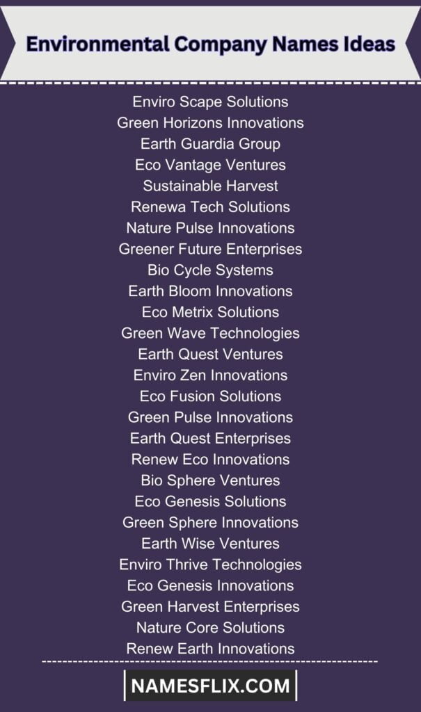 Environmental Company Names