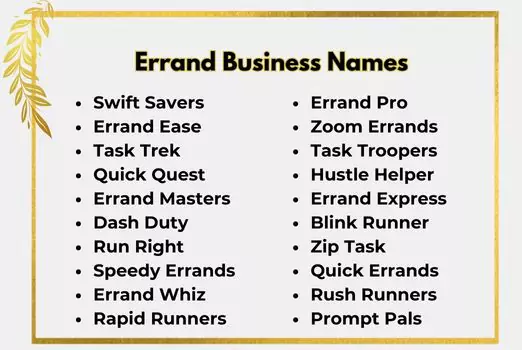 Errand Business Names