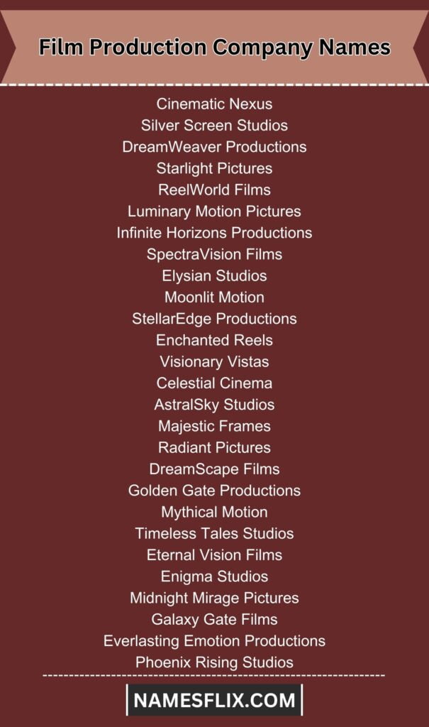 Film Production Company Names