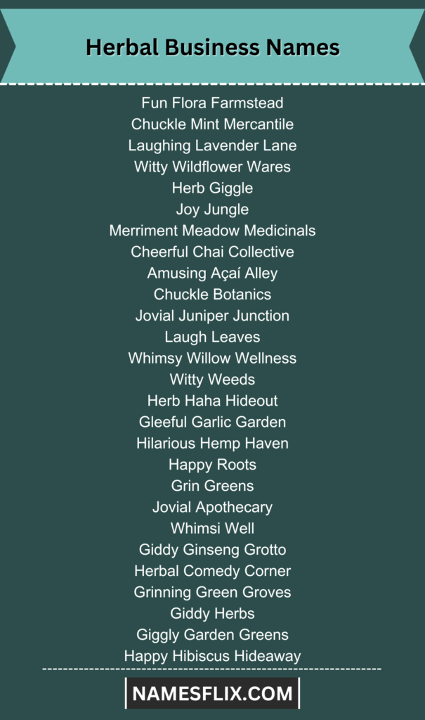 Herbal Business Names