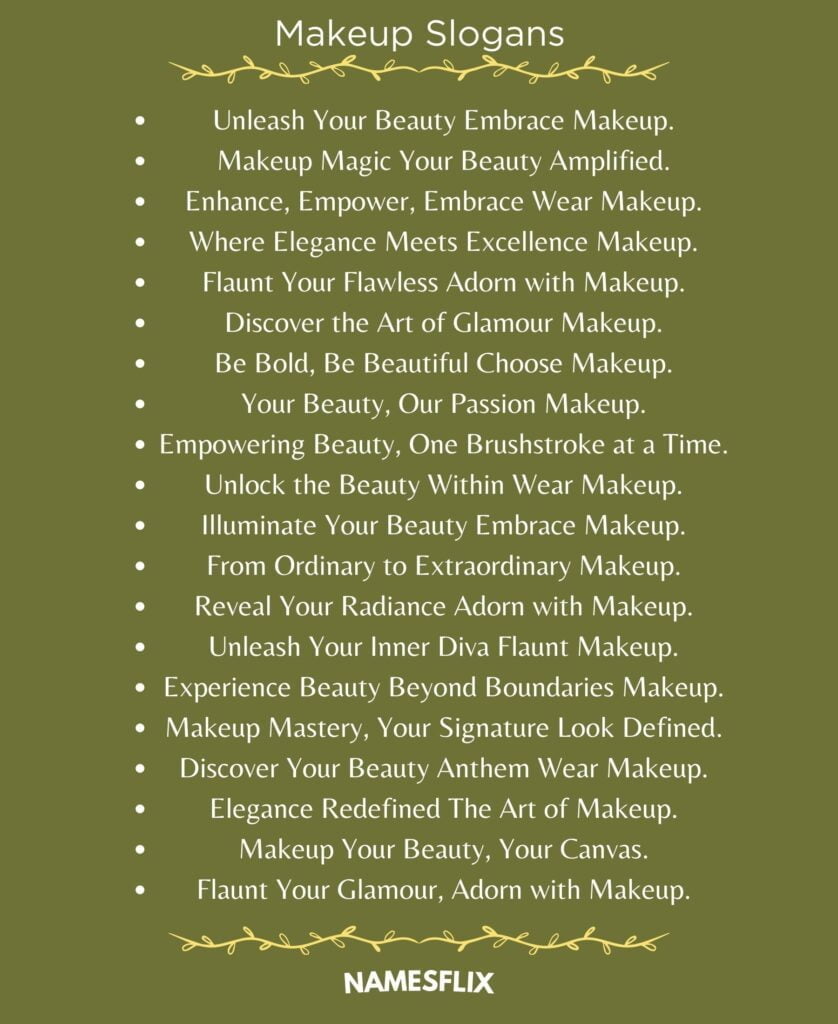 Makeup Slogans