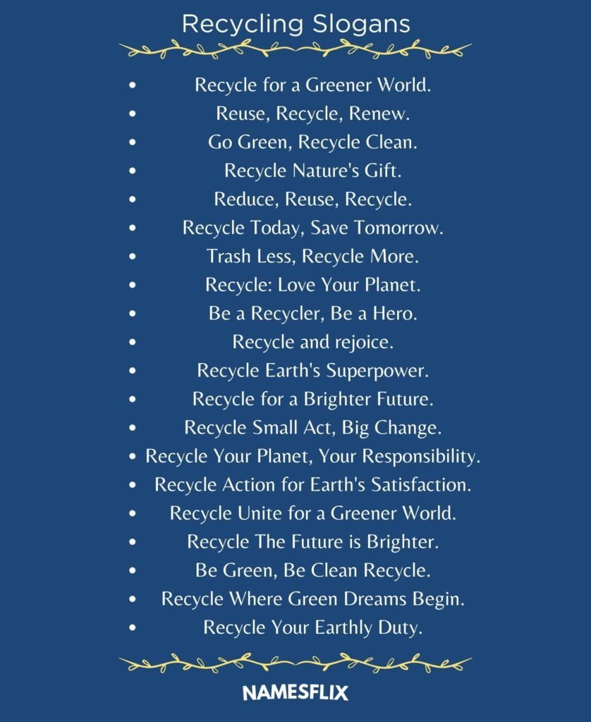 Recycling Slogans