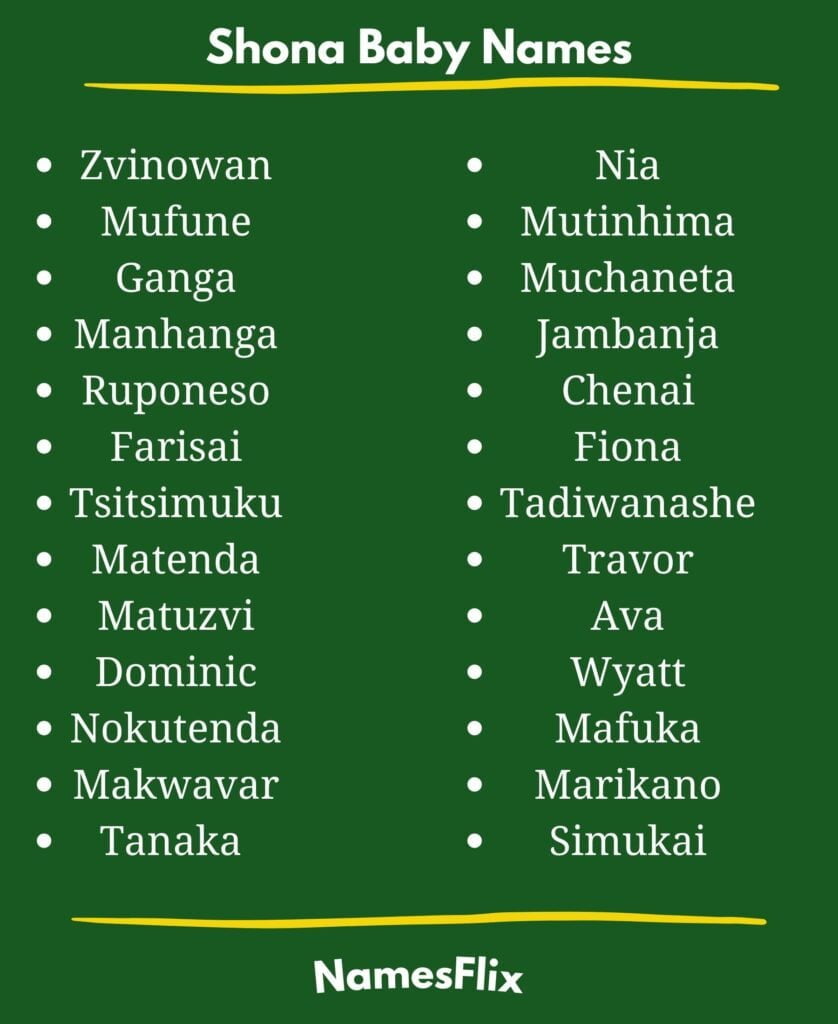 Shona Baby Names