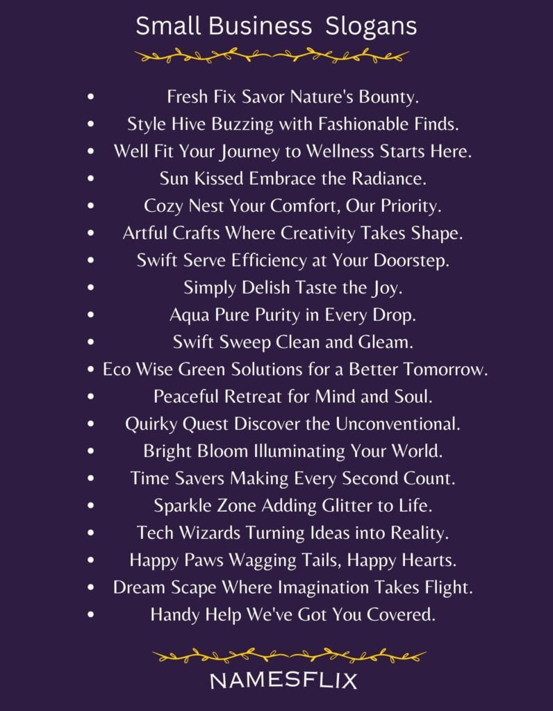 Small Business Slogans