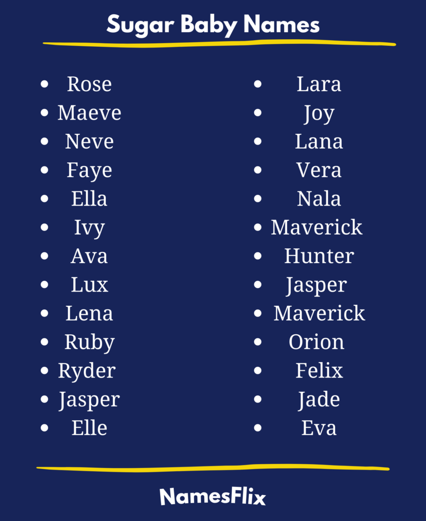 Sugar Baby Names