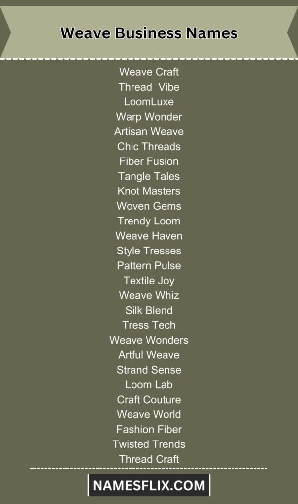 Weave Business Names
