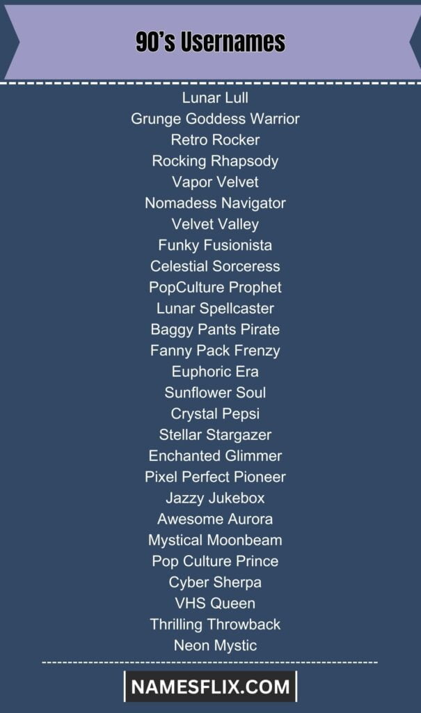 90’s Usernames