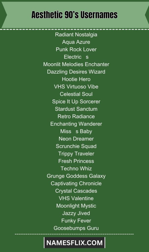 90’s Usernames