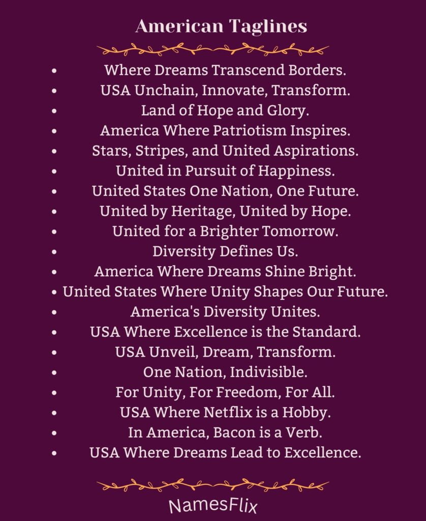 American Taglines