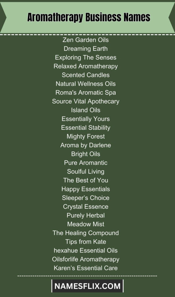 Aromatherapy Business Names