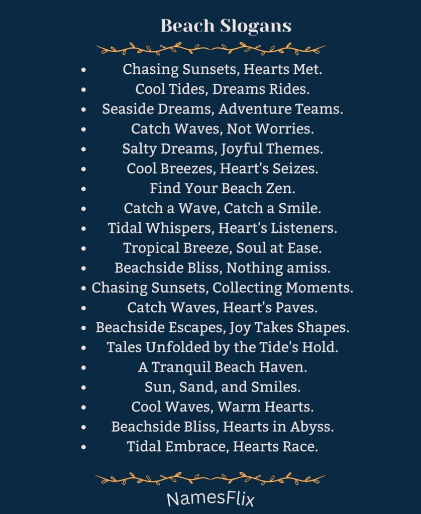Beach Slogans