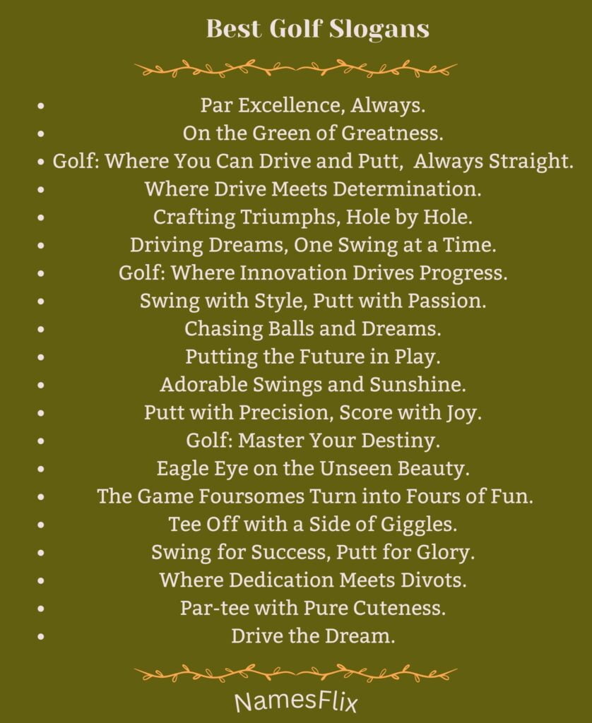 Best Golf Slogans