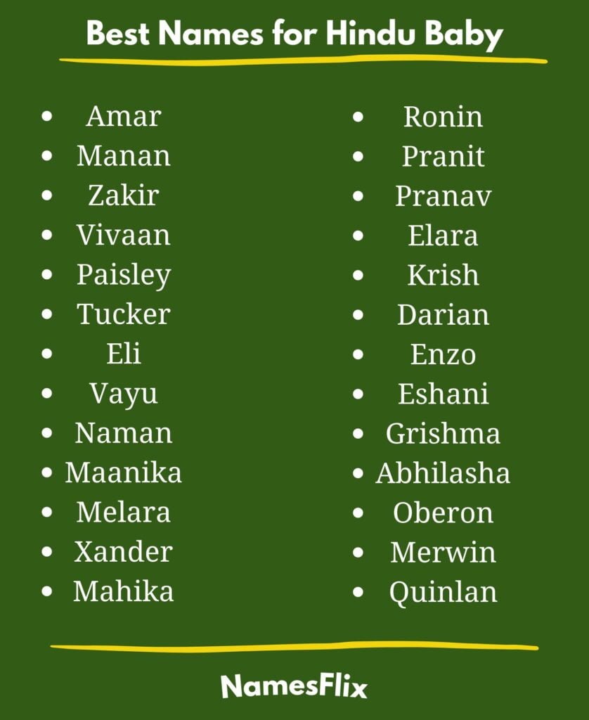 Best Names for Hindu Baby