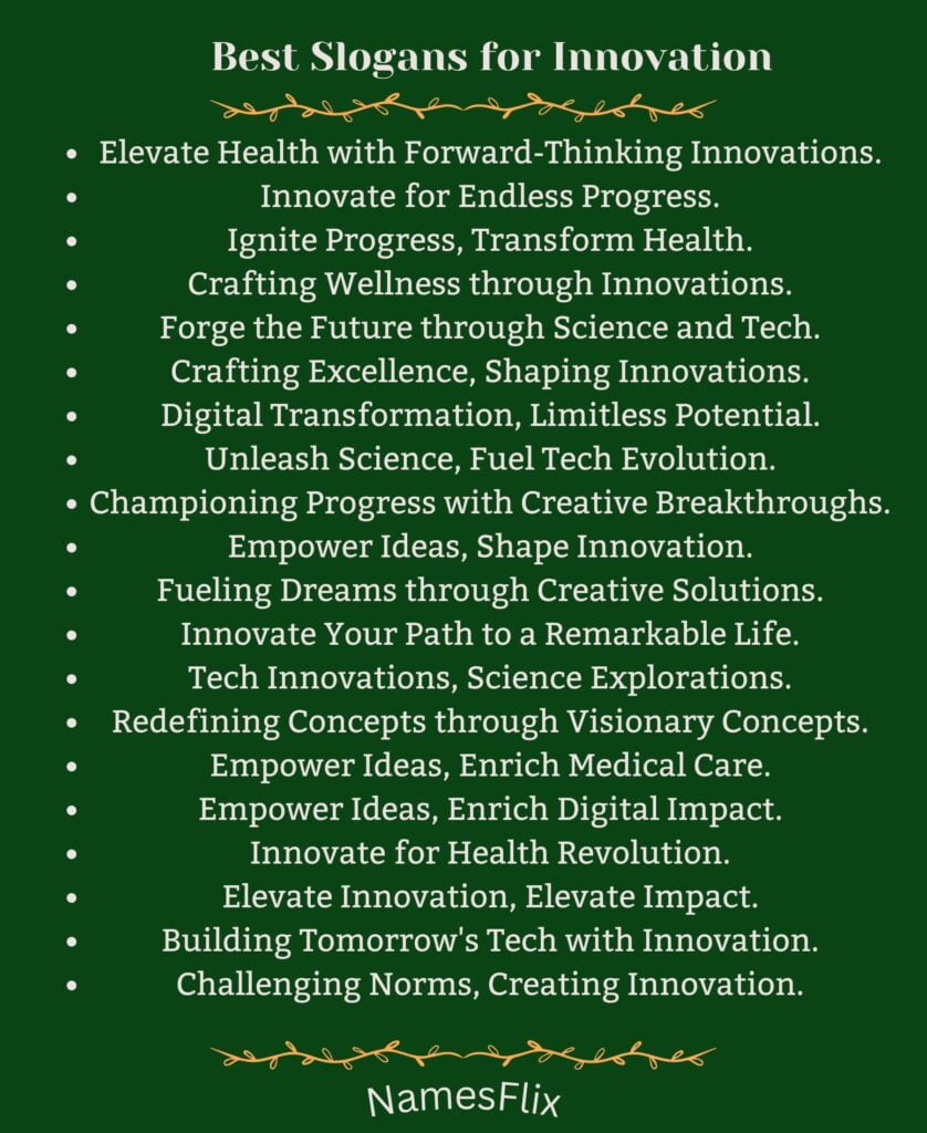 Best Slogans for Innovation