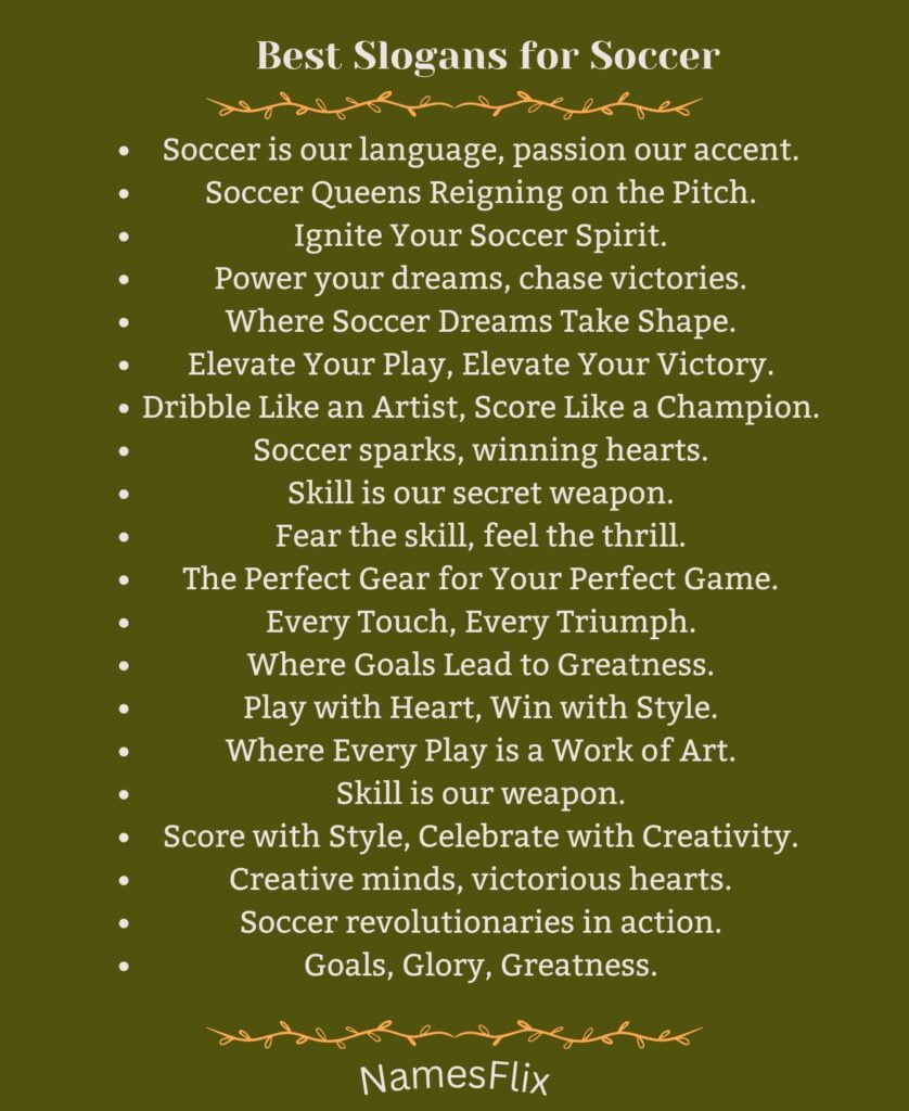 Best Slogans for Soccer