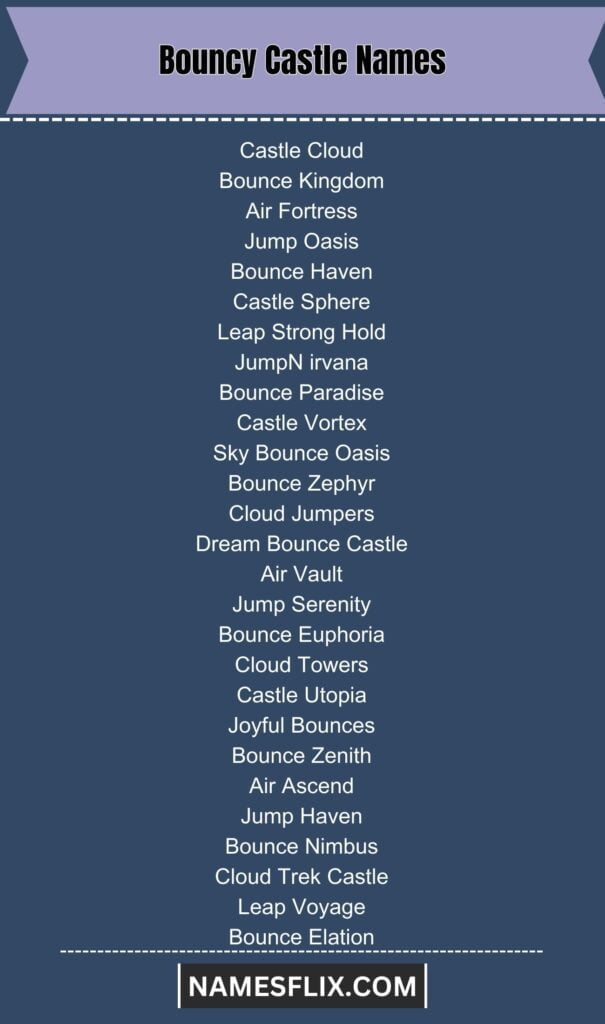 Bouncy Castle Names