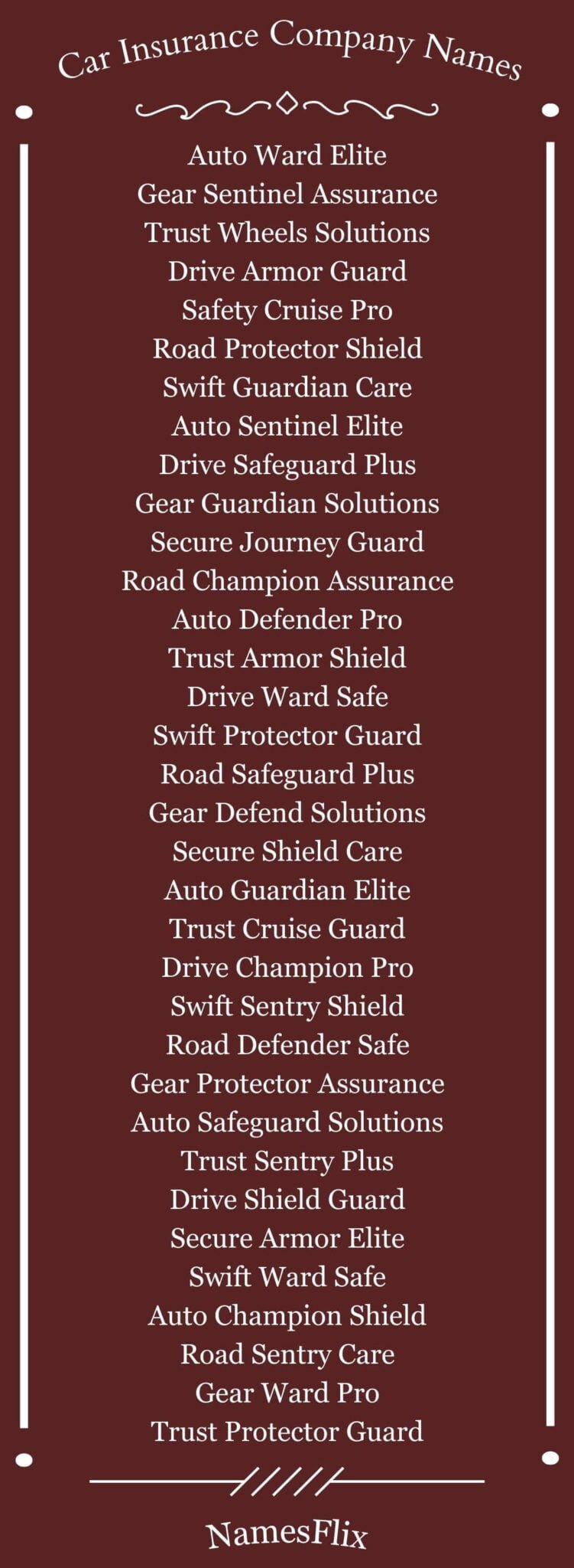 800+ Best Auto Insurance Company Names for Road Safety