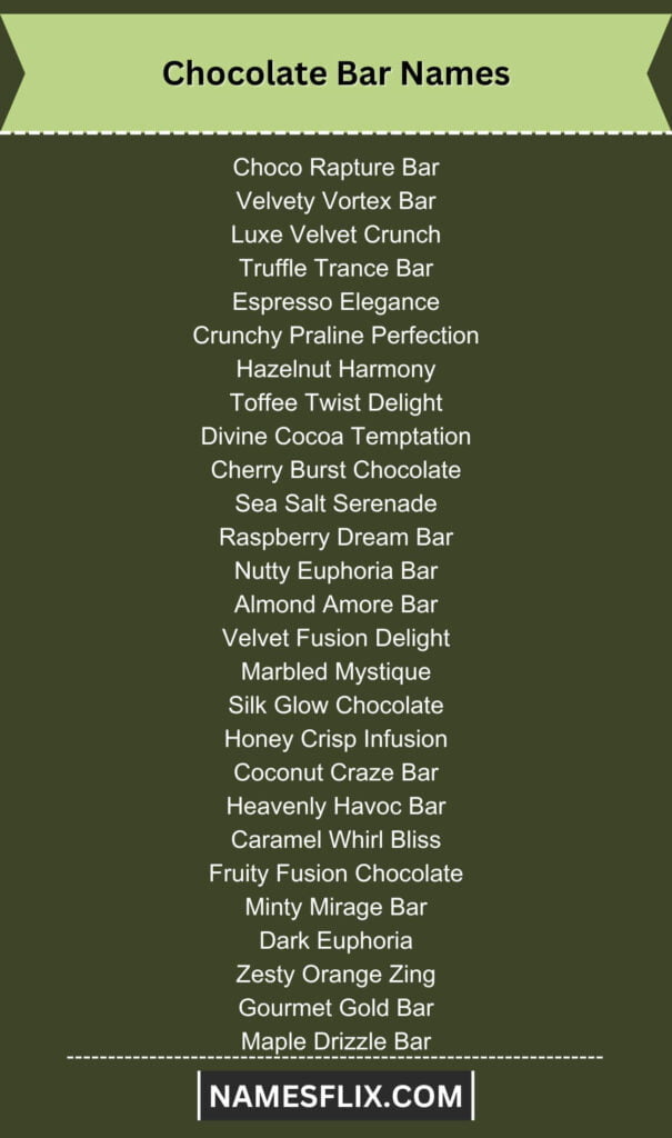 Chocolate Bar Names