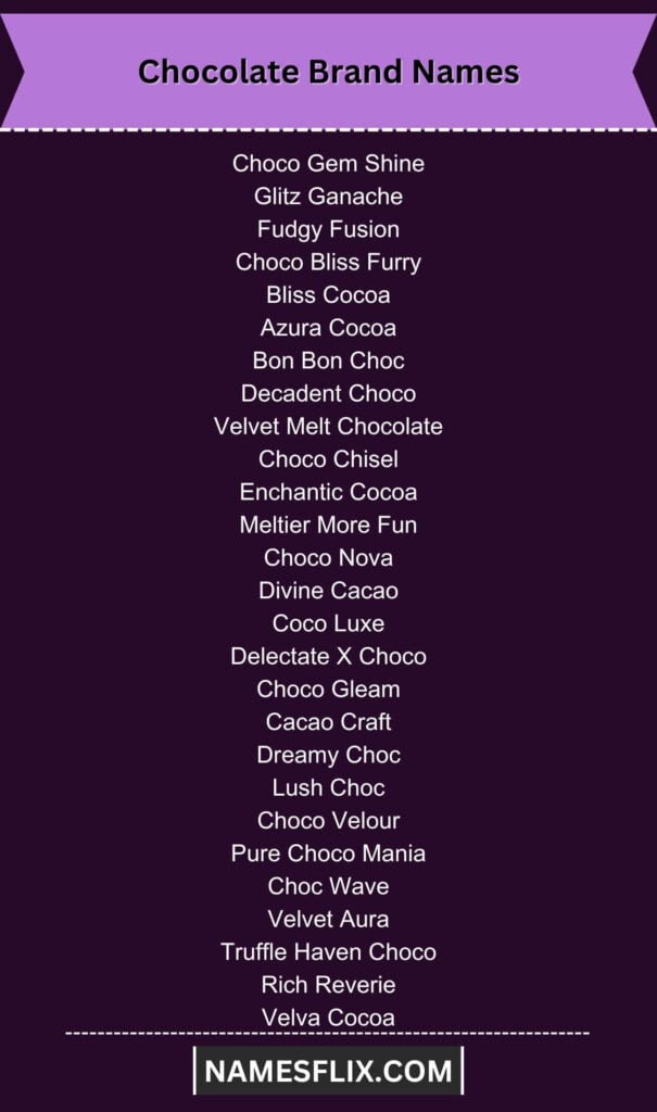 Chocolate Brand Names
