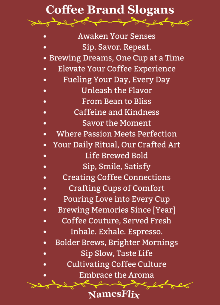 Coffee Brand Slogans