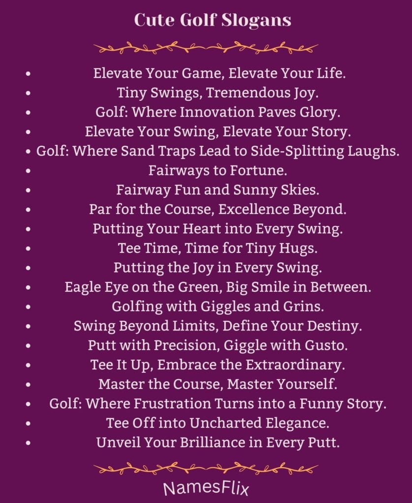 Cute Golf Slogans