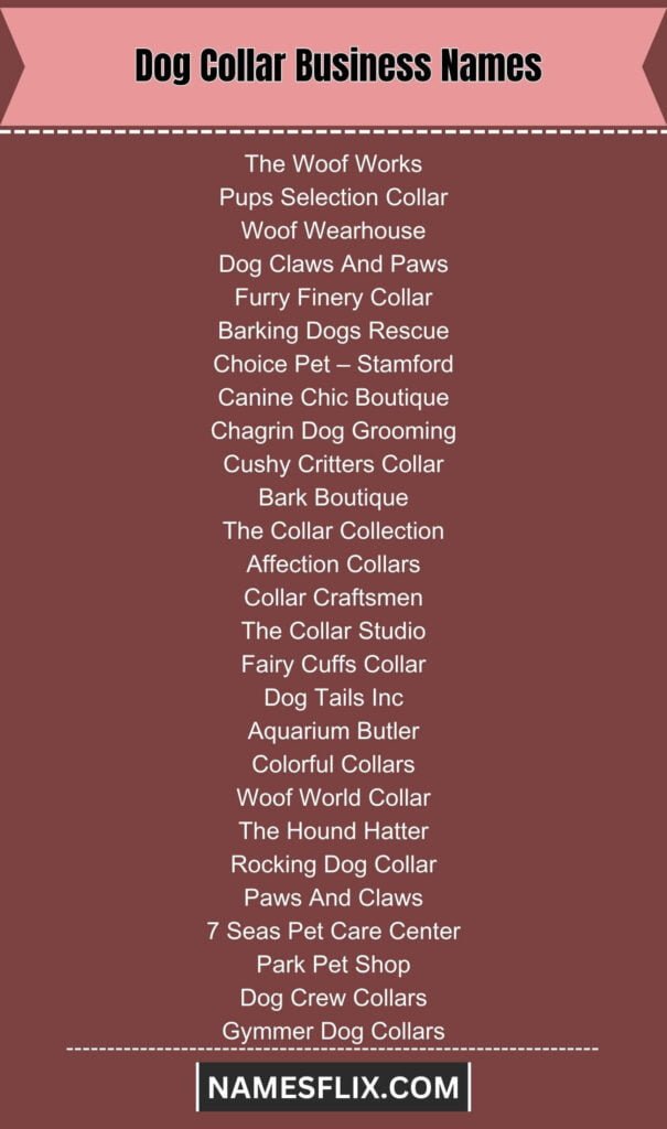 Dog Collar Business Names