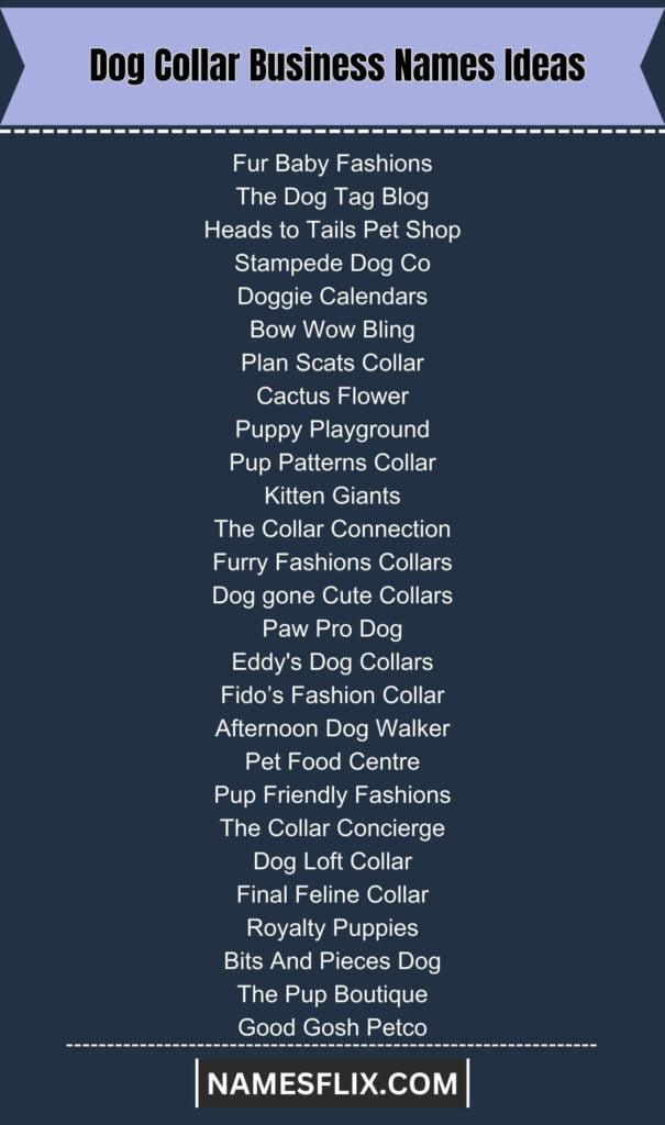 Dog Collar Business Names Ideas