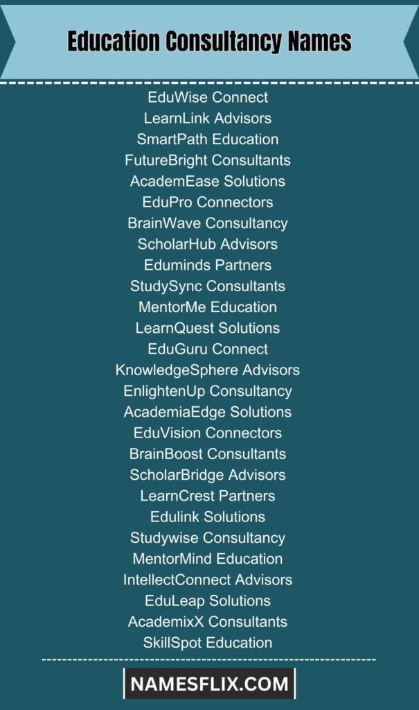 Education Consultancy Names