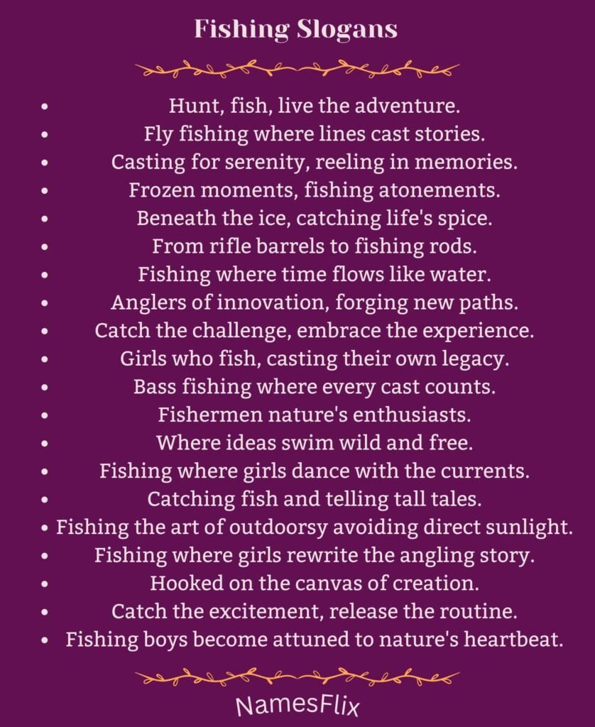 Fishing Slogans