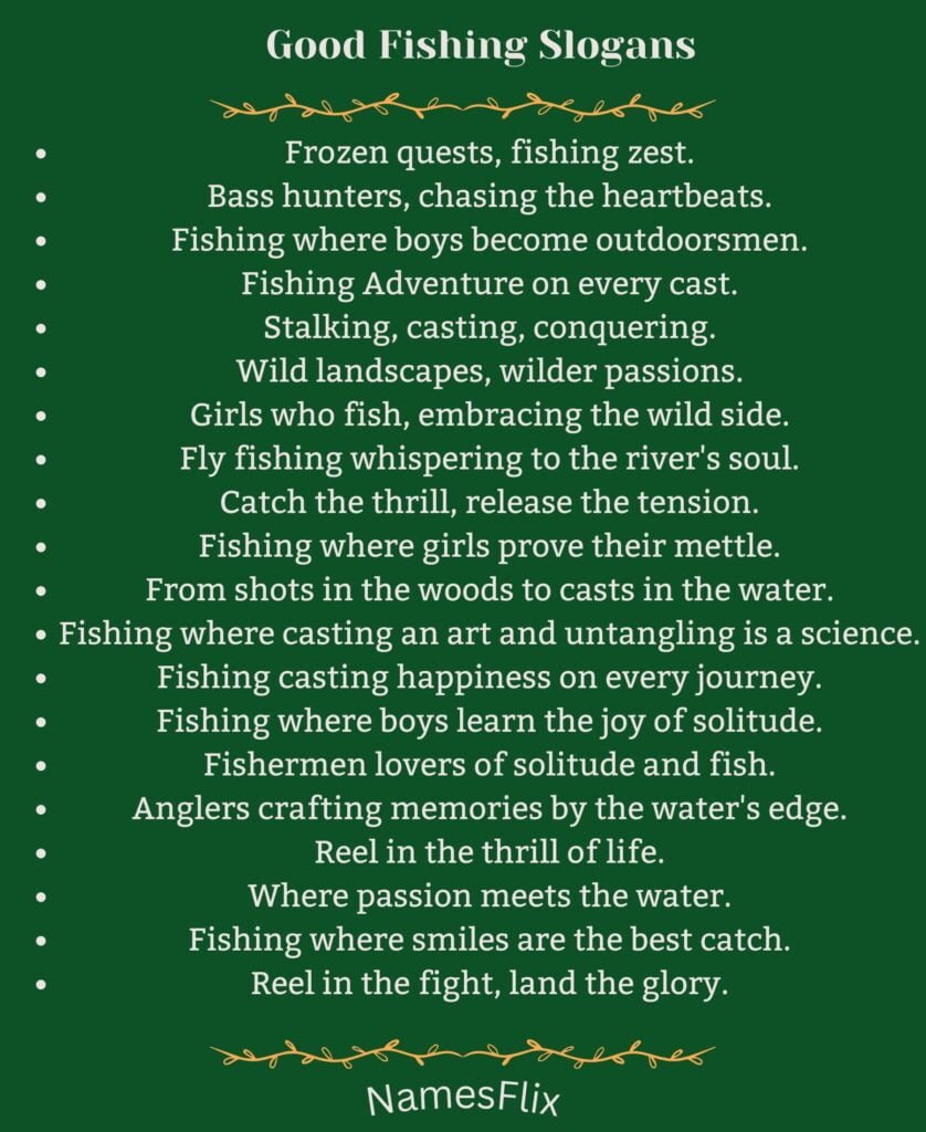 Good Fishing Slogans