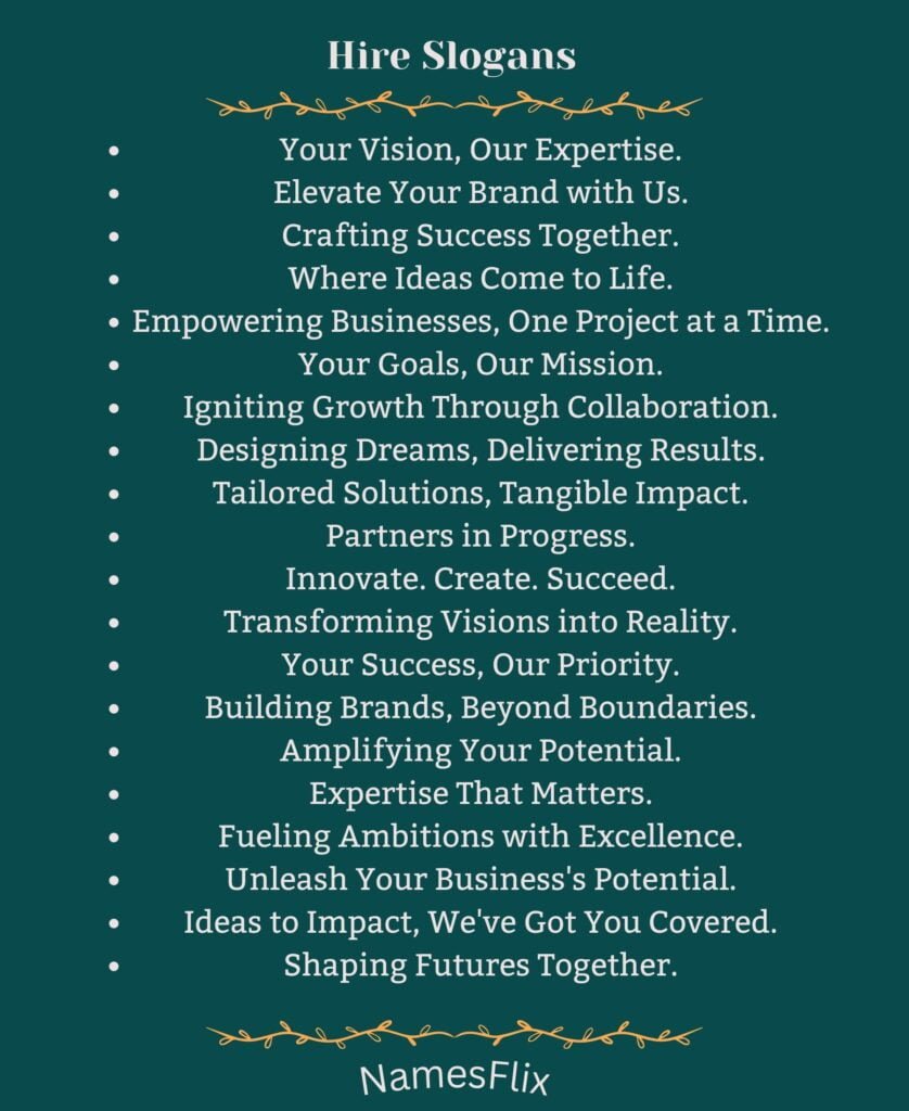 Hire Slogans