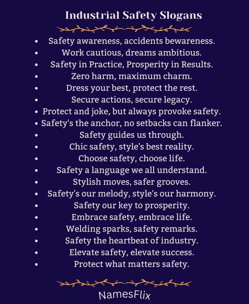 Industrial Safety Slogans