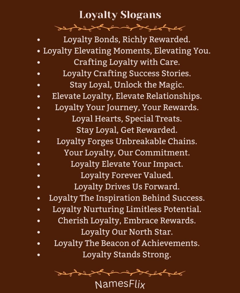 Loyalty Slogans