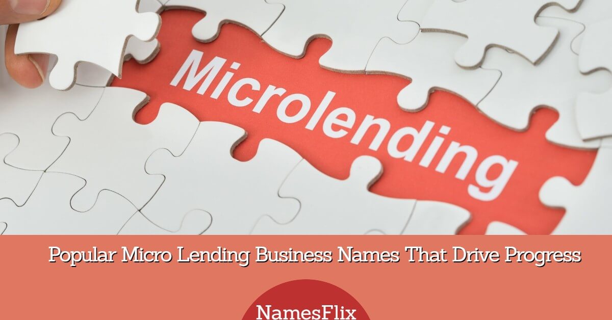 1600+ Catchy Micro Lending Business Names That Drive Progress