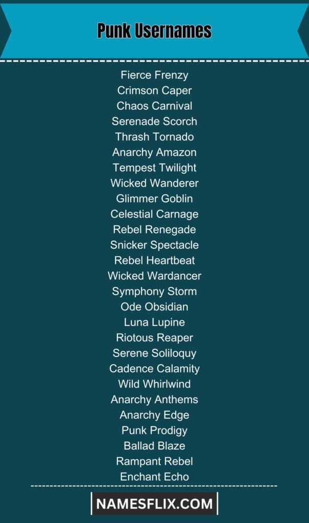 Punk Usernames