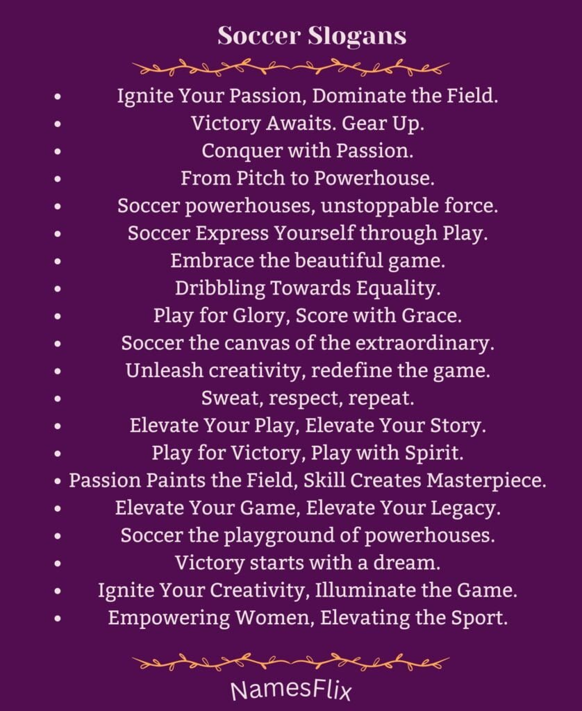 Soccer Slogans