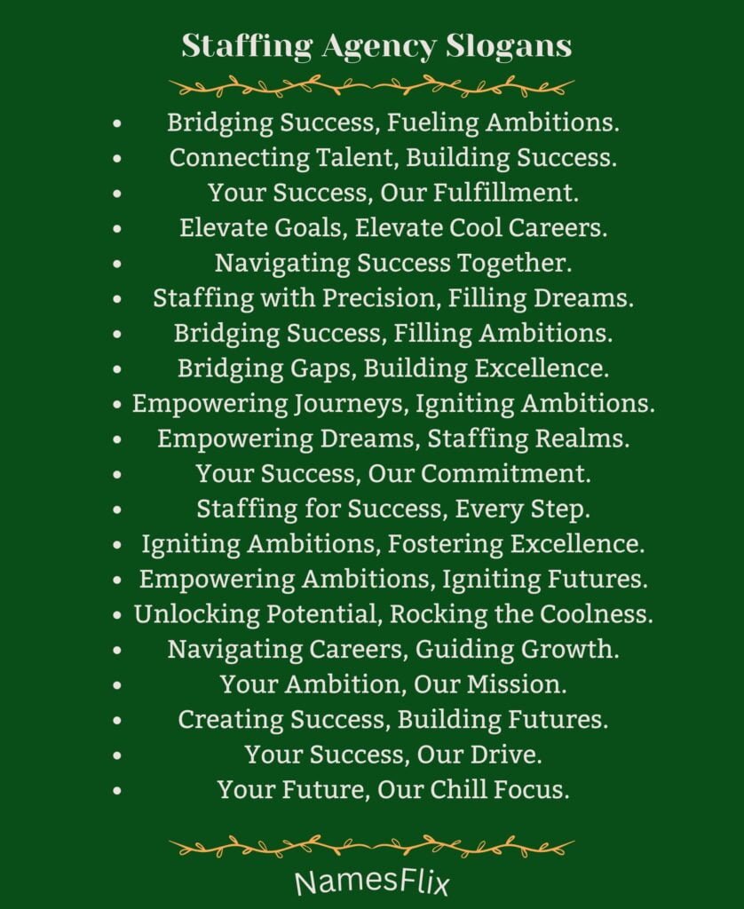 Staffing Agency Slogans