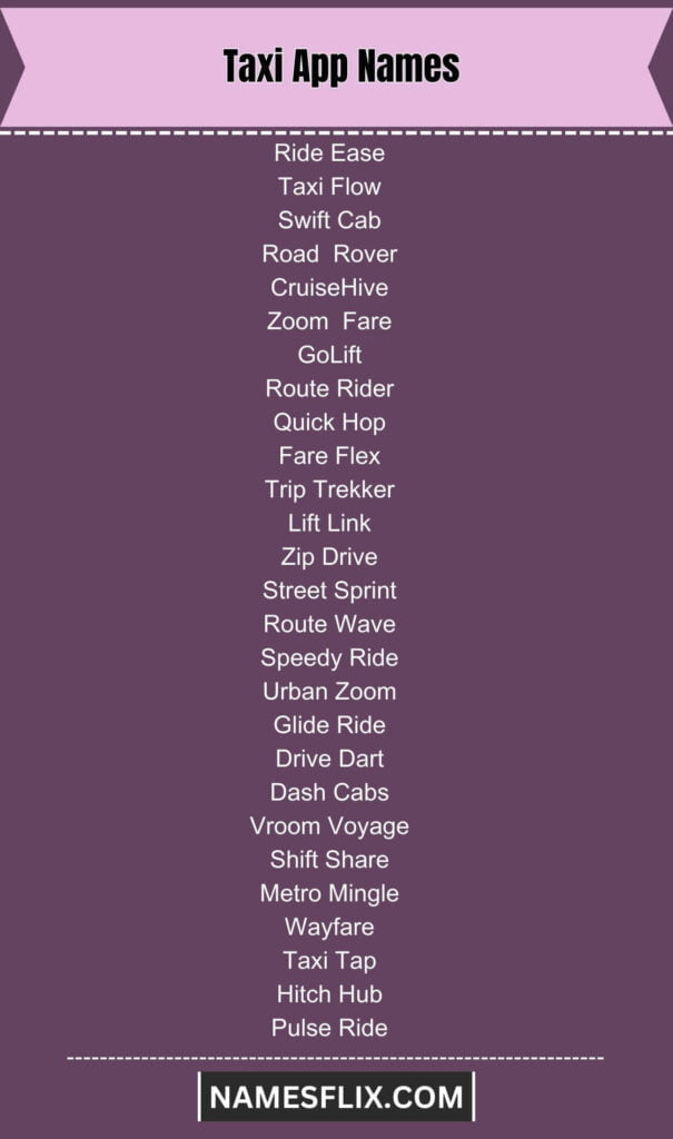 Taxi App Names