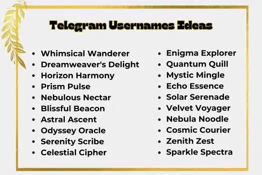 Telegram Usernames Ideas