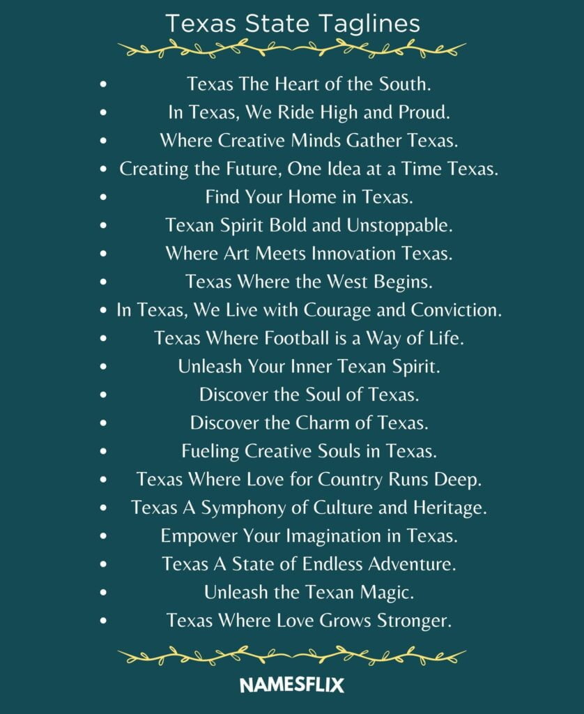 Texas State Taglines
