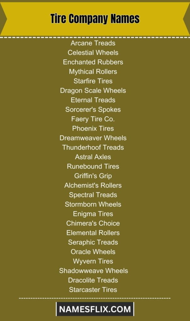 Tire Company Names